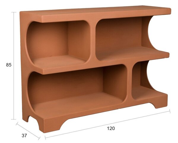 Knihovna v terakotové barvě 120x85x37 cm Dundee – Dutchbone