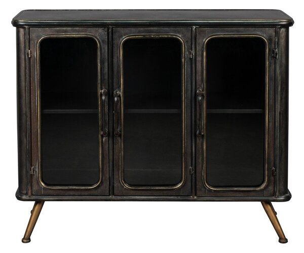 Černá kovová vitrína 100x80x37 cm Denza – Dutchbone