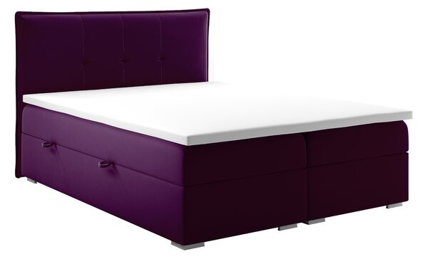 Kontinentální postel 160 cm Carla (fialová)(s úložným prostorem). 1044193