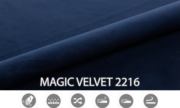 Boxspring postel 140 cm Pugno (tmavě modrá) (s úložným prostorem)