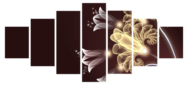 Obraz - Zářivé květiny (210x100 cm)