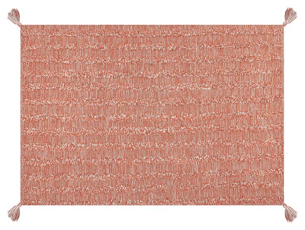 Bavlněný koberec 140 x 200 cm oranžový MUGLA