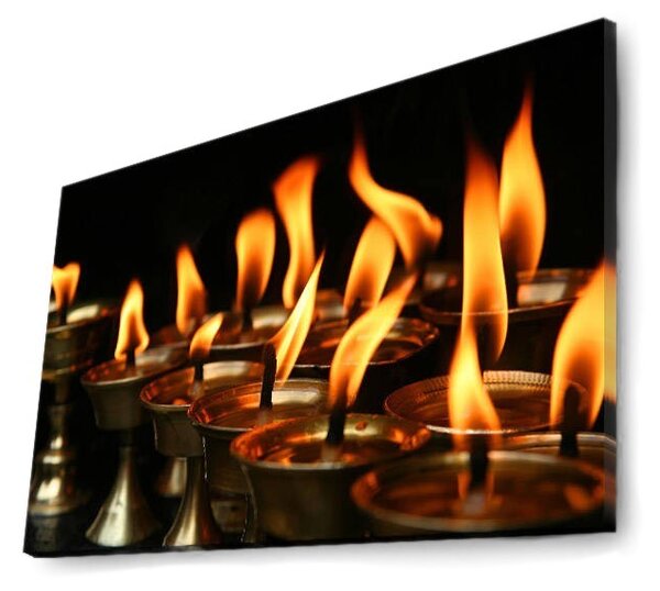 Wallity Obraz s LED osvětlením SVIT SVÍČEK 24 45 x 70 cm