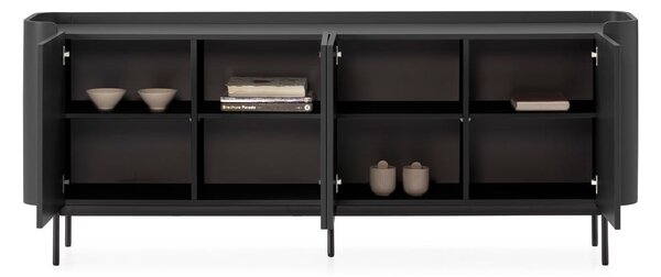 Černá komoda 200x80x40 cm Willa – MOME