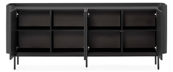 Černá komoda 200x80x40 cm Willa – MOME
