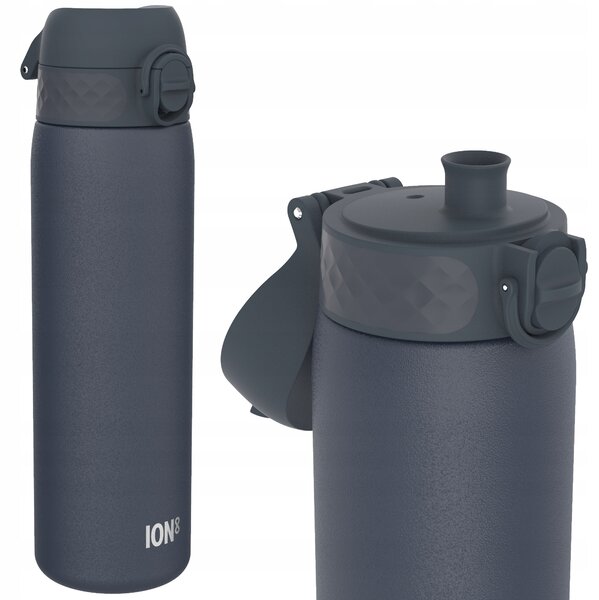 Láhev na vodu z nerezové oceli Ion8 600 ml šedá