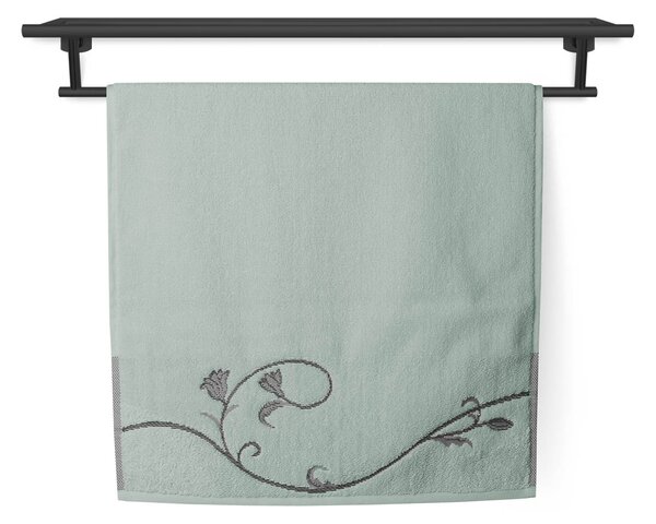 Ručník Veba TERRY Floral dance zelenošedá Velikost: 50x100 cm