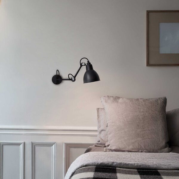 DCW éditions Lampe Gras N°204 E27 nástěnné svítidlo k posteli Černá