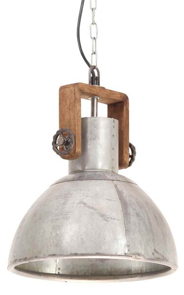 Industriální závěsné svítidlo 25 W stříbrné kulaté 30 cm E27 320530
