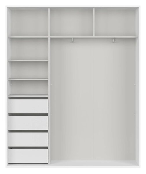FLEX šatní skříň 180/2, bílá
