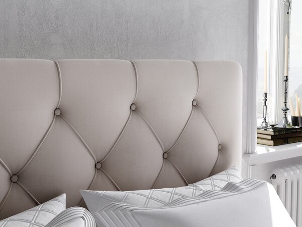 Boxspring postel 140 cm Ronda (béžová) (s úložným prostorem)