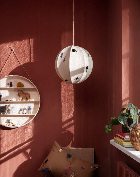 Ferm Living Vyšívané textilní stínidlo Park 1104263427