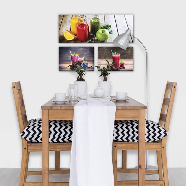 Obraz na plátně: Ovocné smoothie - set 1ks 80x30 cm a 2ks 37,5x24,8 cm