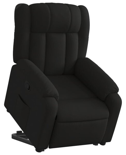 Zvedací polohovací křeslo černé textil 3205318