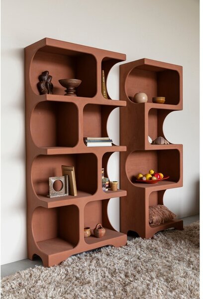 Knihovna v terakotové barvě 85x180x37 cm Dundee – Dutchbone