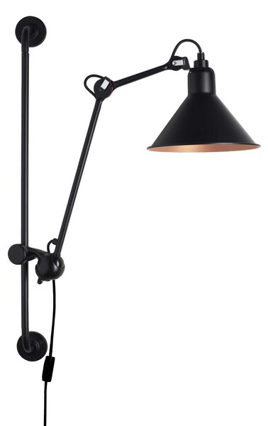 DCW éditions Lampe Gras N°210 E14 nástěnné svítidlo s vypínačem ČernáKužel