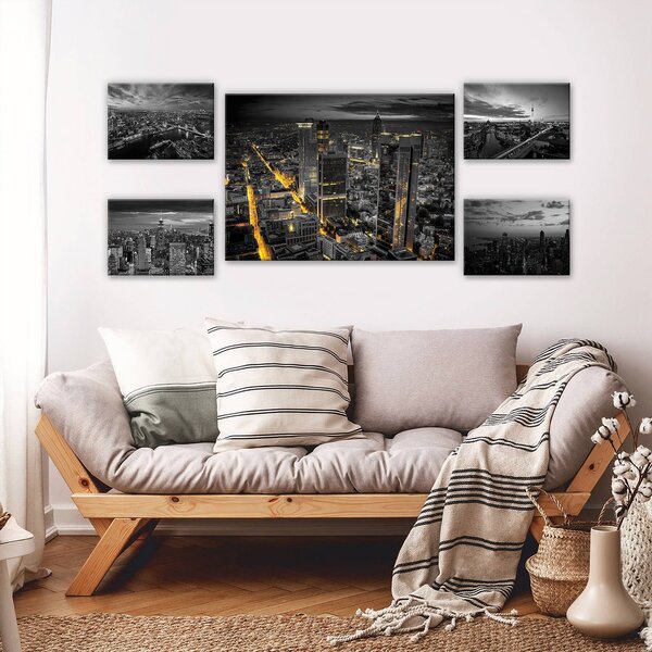 Obraz na plátně: New York - set 1ks 70x50 cm a 4ks 32,4x22,8 cm
