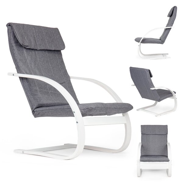 Houpací křeslo ModernHome šedé