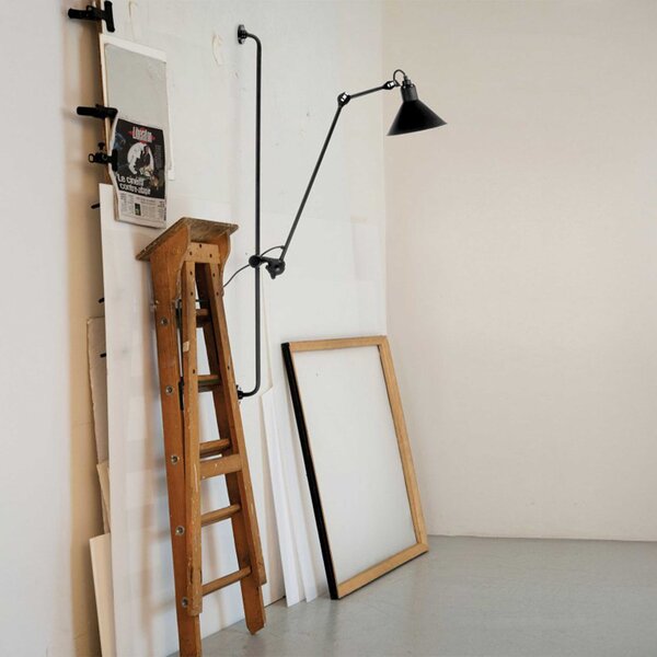 DCW éditions Lampe Gras N°214 E14 posuvné nástěnné svítidlo ChromováOvál