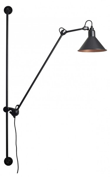 DCW éditions Lampe Gras N°214 E14 posuvné nástěnné svítidlo ChromováOvál