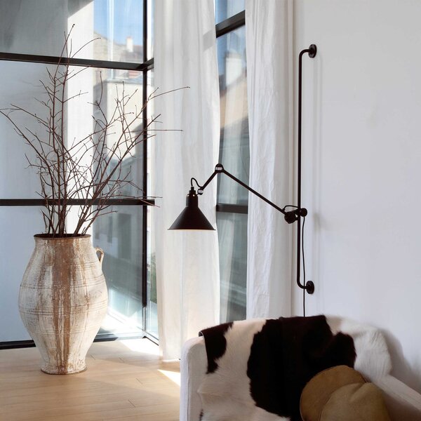 DCW éditions Lampe Gras N°214 E14 posuvné nástěnné svítidlo ChromováOvál