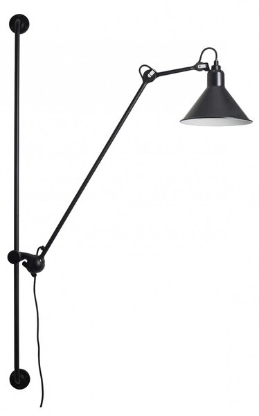 DCW éditions Lampe Gras N°214 E14 posuvné nástěnné svítidlo ChromováOvál