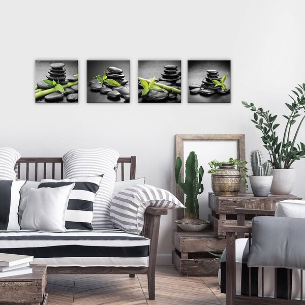 Obraz na plátně: Zen - set 4ks 25x25cm