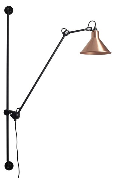 DCW éditions Lampe Gras N°214 E14 posuvné nástěnné svítidlo ČernáOvál
