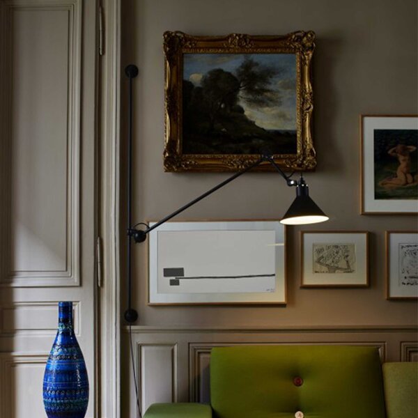 DCW éditions Lampe Gras N°214 E14 posuvné nástěnné svítidlo ChromováOvál
