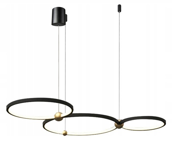 Závěsné svítidlo TOOLIGHT ring 3 LED černé