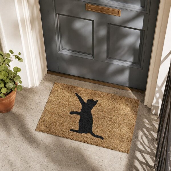 Rohožka z kokosového vlákna 40x60 cm Cat – Artsy Doormats