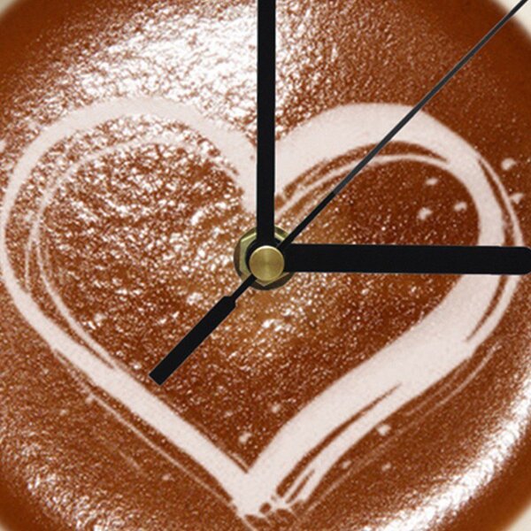 Hodiny na zeď Heart & Coffee