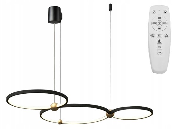 Závěsné svítidlo TOOLIGHT ring 3 LED černé