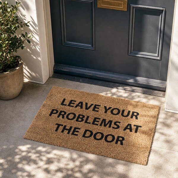 Rohožka z kokosového vlákna 40x60 cm No Problems – Artsy Doormats