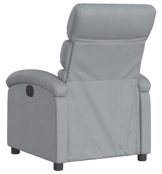 Masážní křeslo s polohovacím mechanismem, světle šedé, látkové 3205364