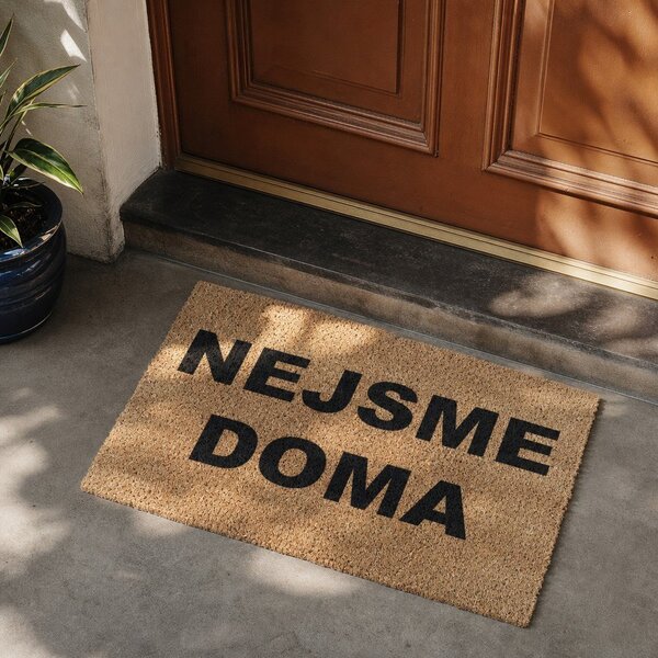 Rohožka z kokosového vlákna 40x60 cm Nejsme Doma – Artsy Doormats