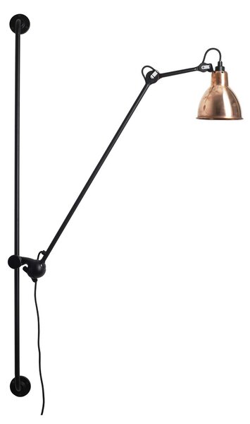 DCW éditions Lampe Gras N°214 E14 posuvné nástěnné svítidlo Surová měďOvál
