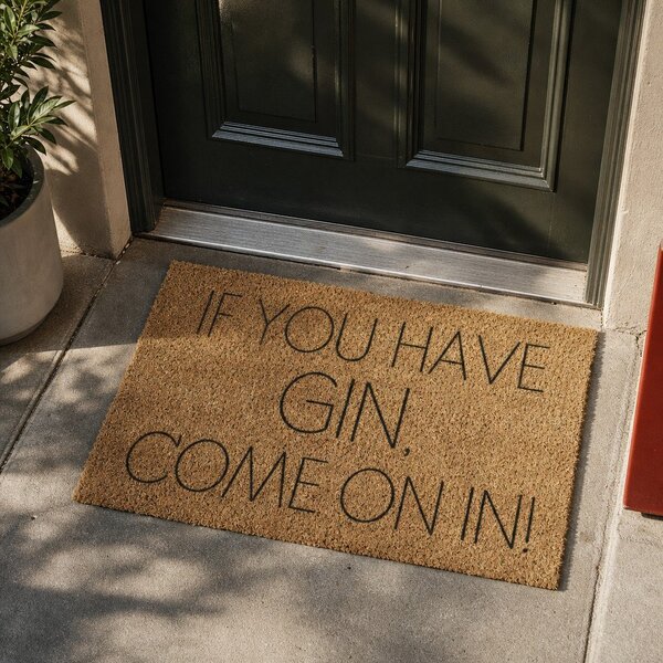Rohožka z kokosového vlákna 40x60 cm If You Have Gin – Artsy Doormats