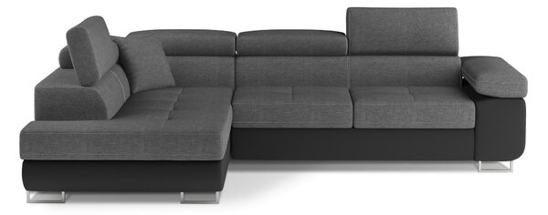 ROHOVÁ SEDAČKA, textil, šedá, černá MID.YOU - Sedací soupravy, Online Only