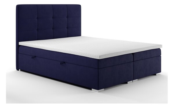 Kontinentální postel 180 cm Loty (tmavě modrá) (s úložným prostorem). 1020307