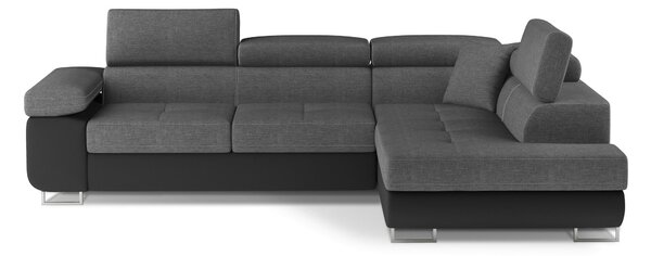 ROHOVÁ SEDAČKA, textil, šedá, černá MID.YOU - Sedací soupravy, Online Only