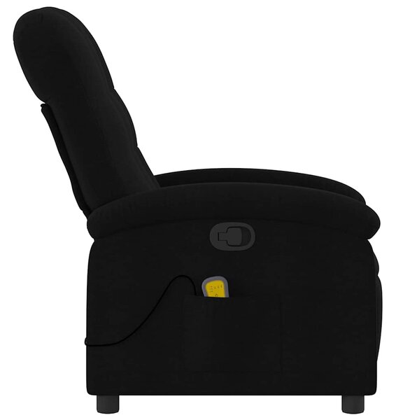 Masážní křeslo s polohovacím mechanismem, černé, látkové 3205386