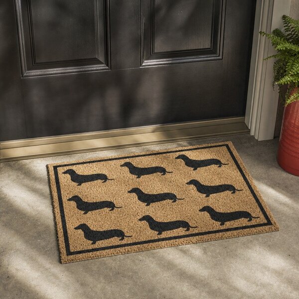 Rohožka z kokosového vlákna 40x60 cm Dachshund – Artsy Doormats
