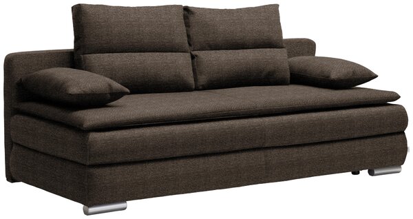 ROZKLÁDACÍ POHOVKA, textil, hnědá, barvy stříbra Livetastic - Rozkládací pohovky, Online Only