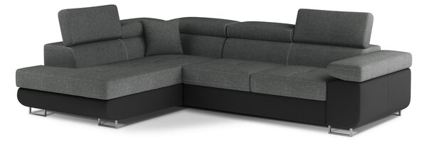 ROHOVÁ SEDAČKA, textil, šedá, černá MID.YOU - Sedací soupravy, Online Only