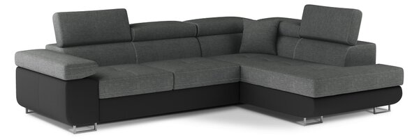 ROHOVÁ SEDAČKA, textil, šedá, černá MID.YOU - Sedací soupravy, Online Only
