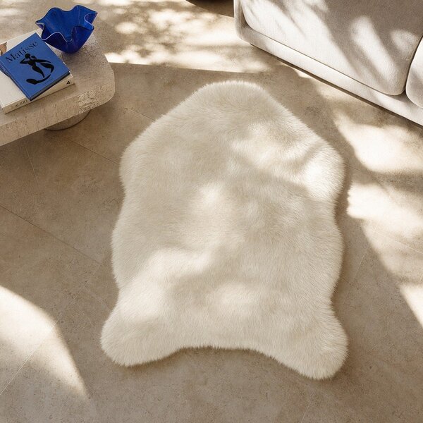 Béžová umělá kožešina Tiseco Home Studio Sheepskin, 80 x 150 cm