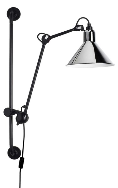 DCW éditions Lampe Gras N°210 E14 nástěnné svítidlo s vypínačem ChromováKužel