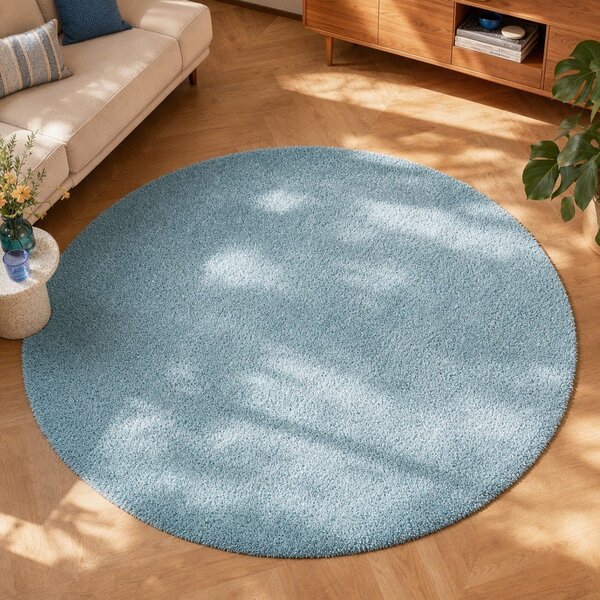 Světle modrý koberec Universal Aqua Liso, ø 80 cm