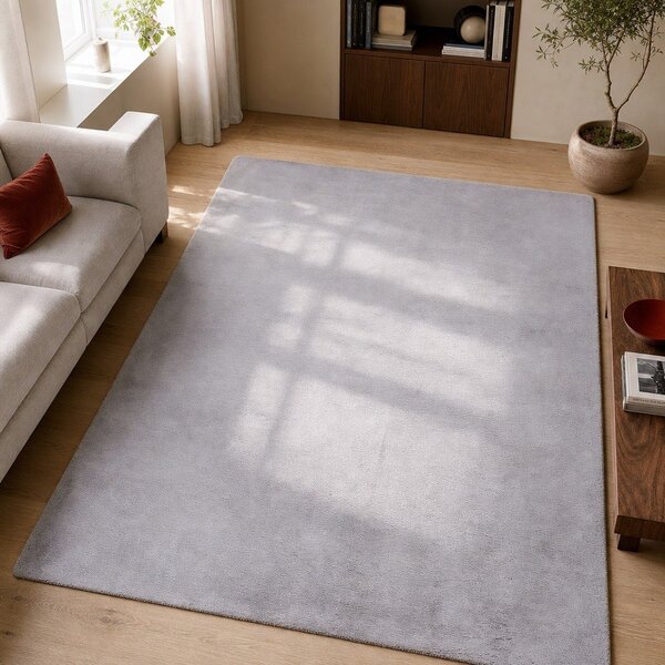 Šedý koberec Universal Fox Liso, 80 x 150 cm